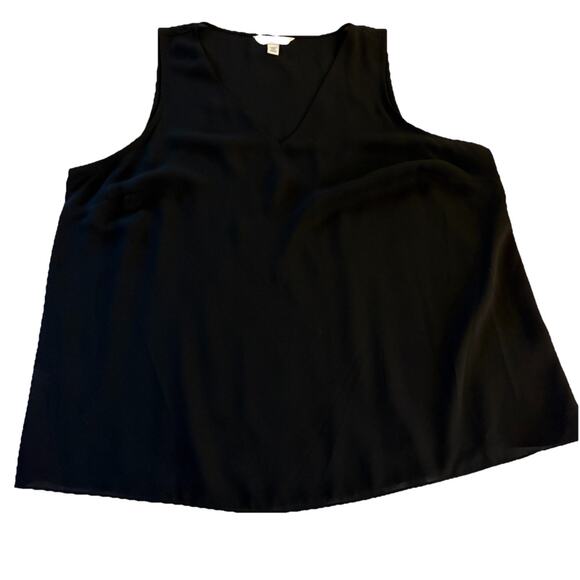 NWT Nine West Women’s V-neck Sleeveless Lined Blouse Tank Plus Size 0X - Picture 3 of 12